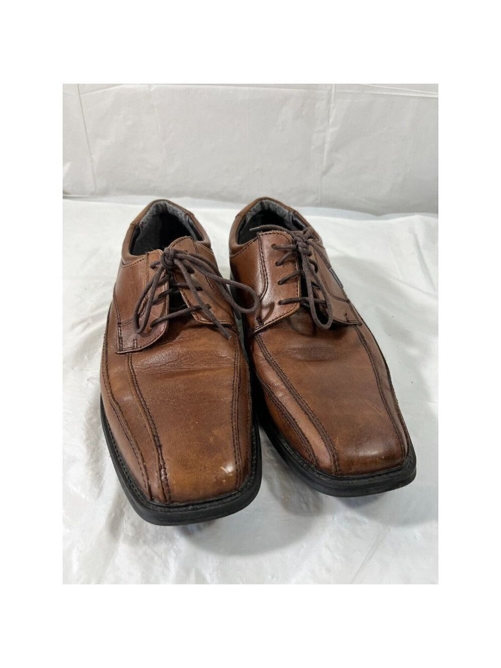 Dockers Mens Size 7.5 M Brown Leather Upper Bicycle Lace Up Oxfords Dress Shoes